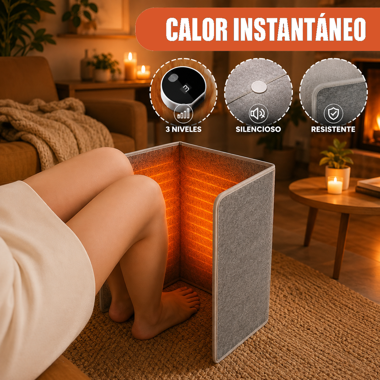 Calentador de Pies y Piernas - Calor instantáneo