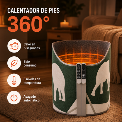 Calentador de Pies 360° - Calor instantáneo